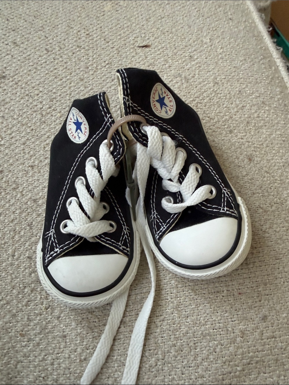 Converse Kids Black & White Low Top Sneakers